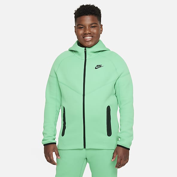Boys green nike hoodie online